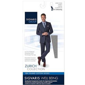 Sigvaris Sea Island Cotton 191 Men's 15-20 mmHg Compression Calf Stockings